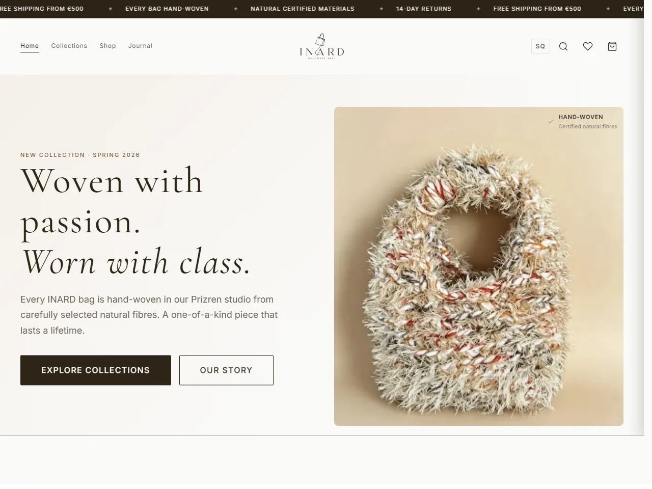 Wizualizacja — INARD — luxury hand-woven bags