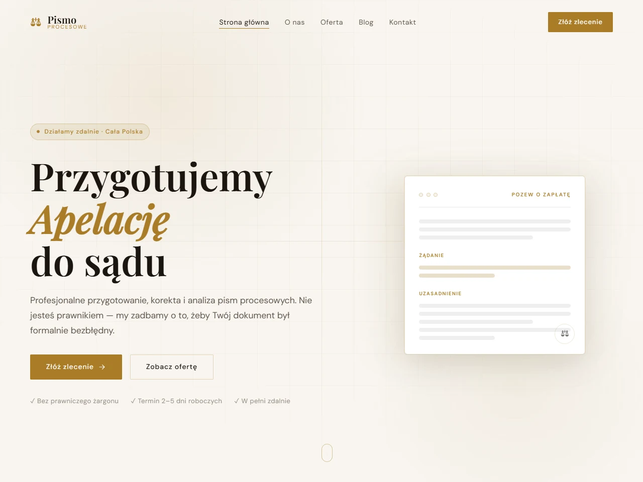 Wizualizacja — PismoProcesowe — serwis pism prawnych